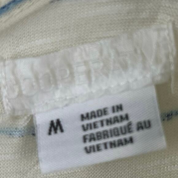 Urban Outfitters Women Short Sleeve Top Tropical Summer Preppy Cream Medium - Picture 3 of 5